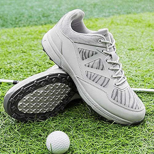 Image of THESTRON Men Golf Shoes Spring Summer Breathable Spikeless Golf Training Sport Sneakers Big Size US 7-14 Golf Walking Shoes 