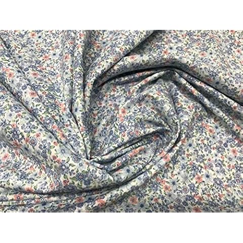 LIBERTY Fabric, Blue Flowers, Children's Fabrics Cover