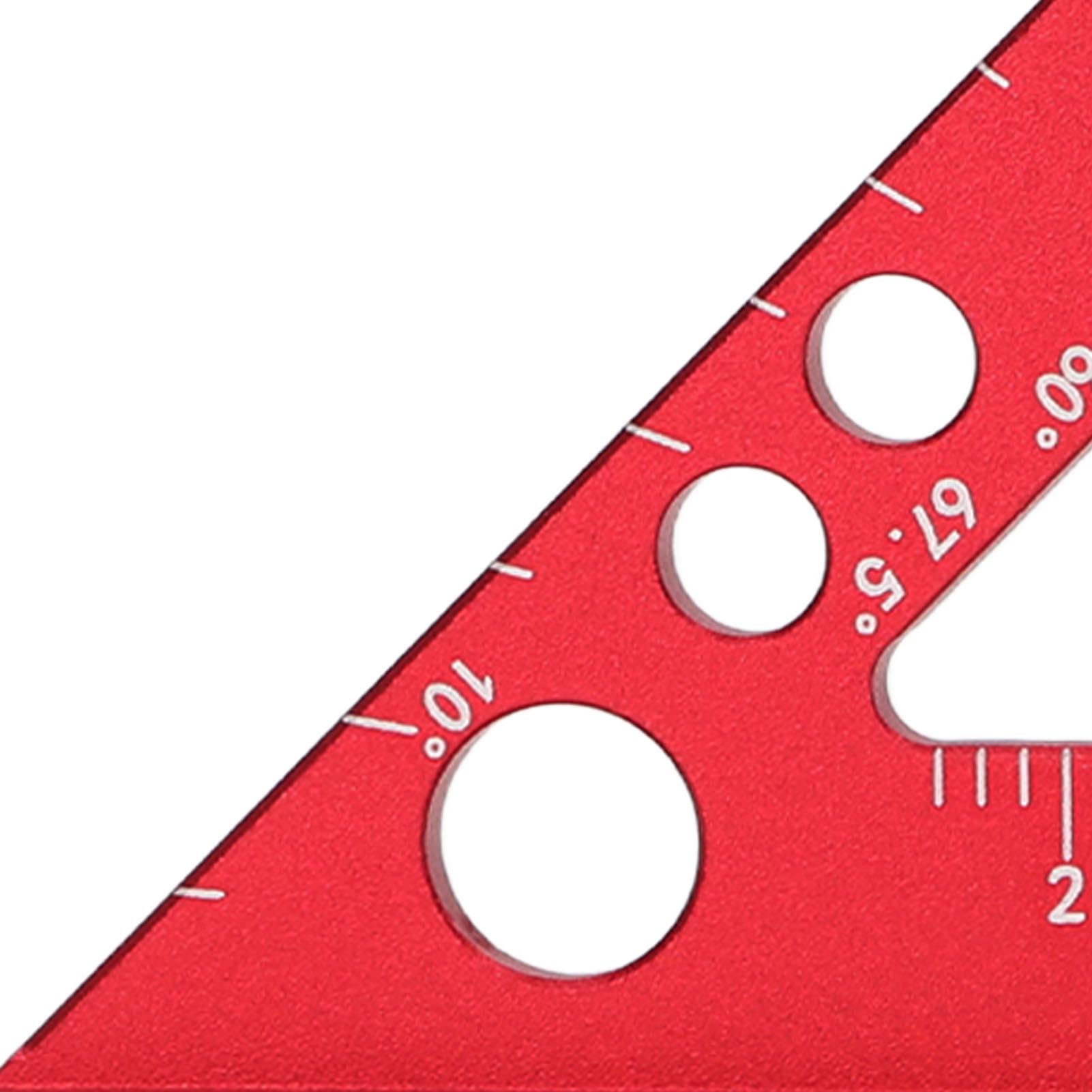 Escuadra de Carpintero, 3,7 x 3,6 Pulgadas, escuadra de viga de aleación de Aluminio de 90 Grados, Regla Triangular portátil, transportador