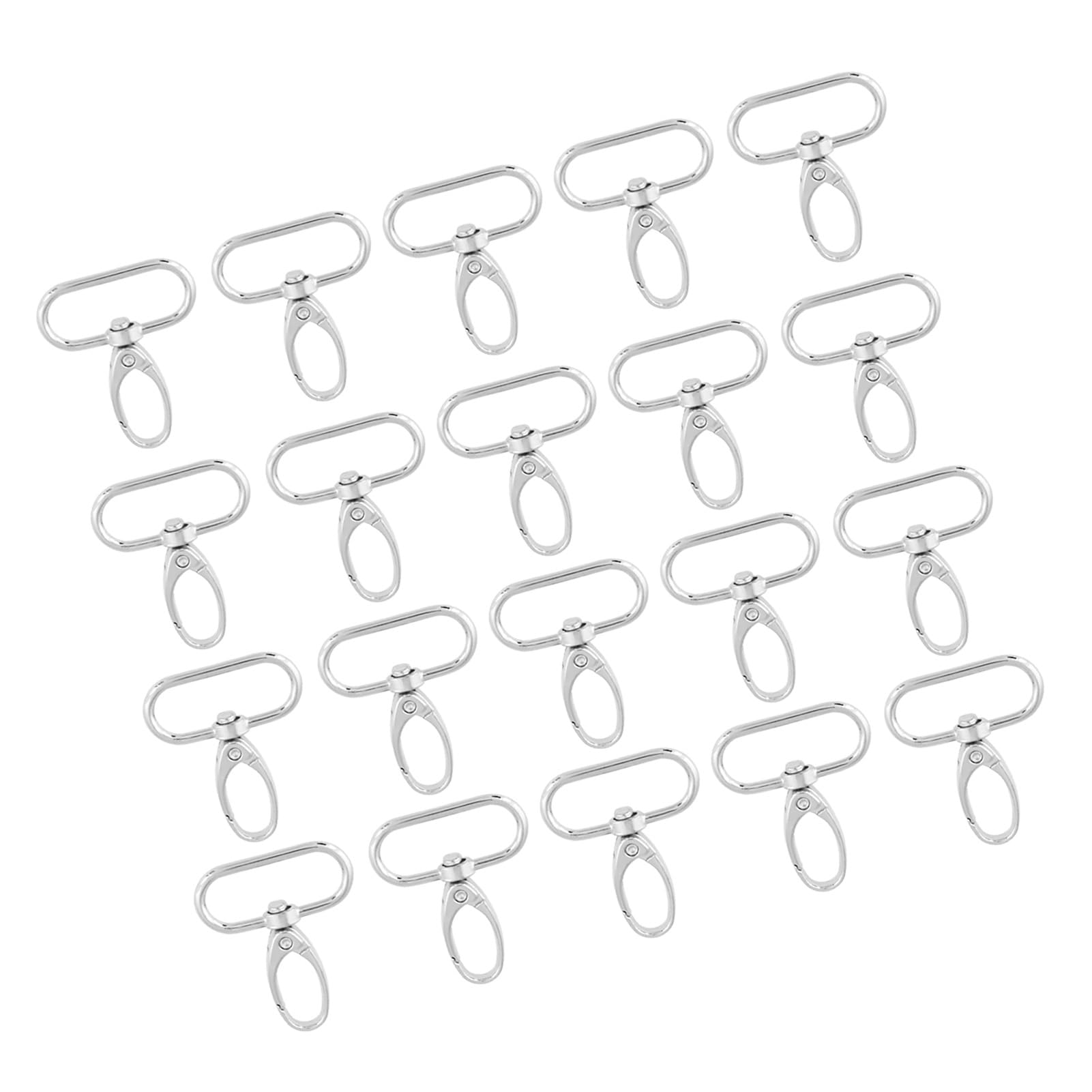 Swivel Snap Hooks, Swivel Clasps Lanyard Snap Hook Swivel Trigger Clips 20Pcs Zinc Alloy Bag Clasps Swivel Clip Keychain Key Ring Hooks (32mm)