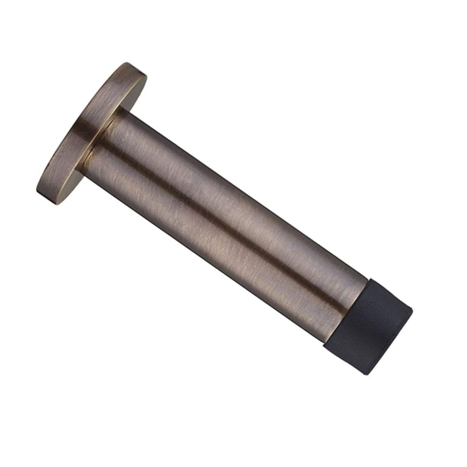 Door Stop - Cylinder Complete with Rose - 80mm - Florentine Bronze