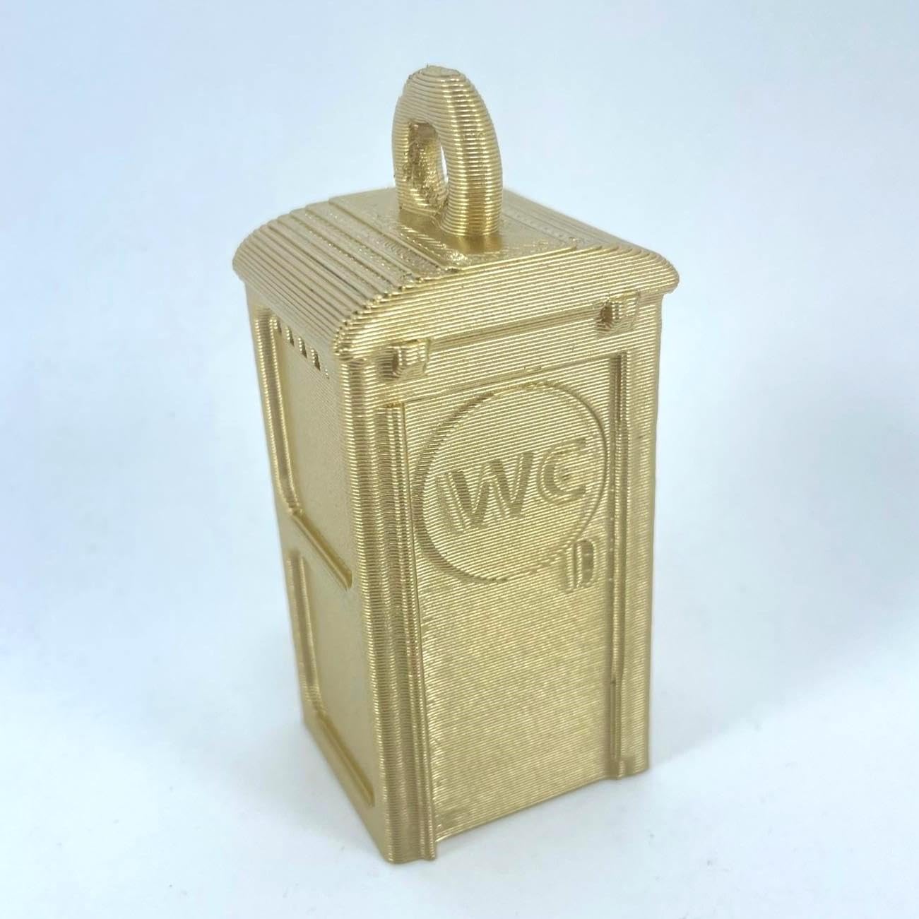 3D Cabin Gold Portable Toilet Christmas Tree Bauble Decoration Ornament For Christmas Xmas Noel - Colour