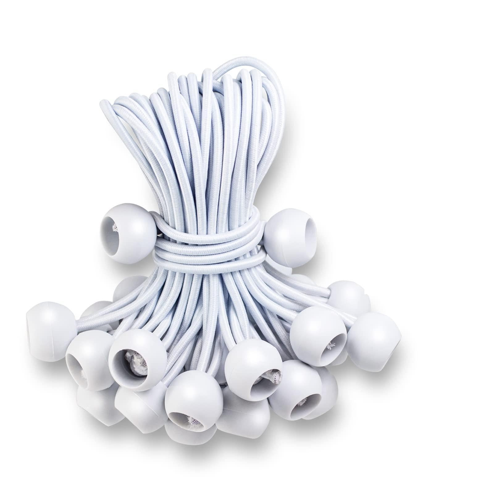 Bungee Cords With Balls 6 Inch, 50 PCS Bungee Ties With Balls For Flag Pole — image 1