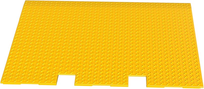 Heavy Duty Container Loading Ramp 68" x 86", 16,000 lb Steel Dock Ramp with Diamond Plate, Forklift Compatible Shipping Container Ramp with Safety Chains for Warehouse & Dock Use