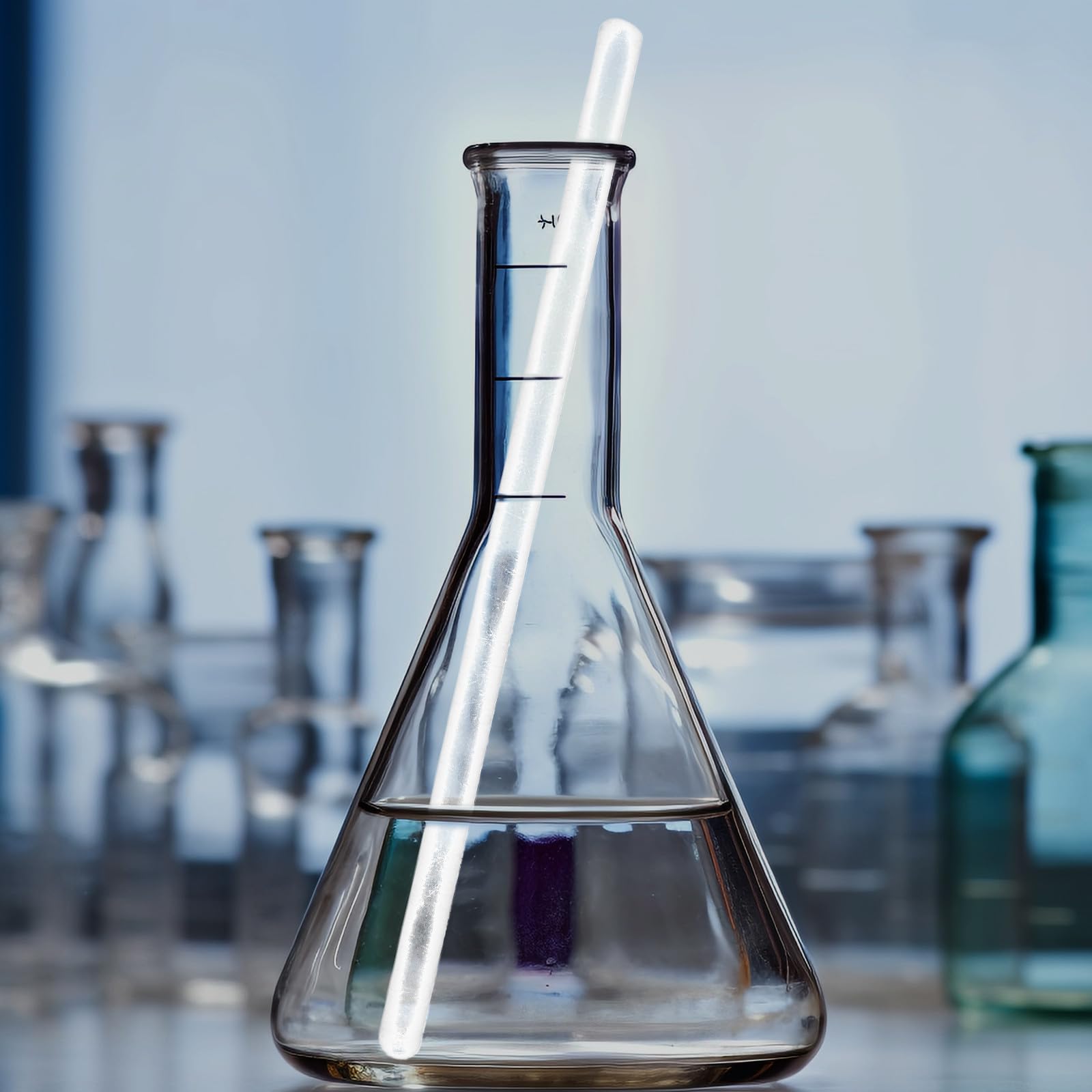 INOOMP Set 20 Pezzi Bastoncini di Agitazione da Laboratorio in Vetro Borosilicato 15 CM Trasparente, Strumenti di Agitazione per Forniture di Laboratorio Scientifico Riutilizzabile