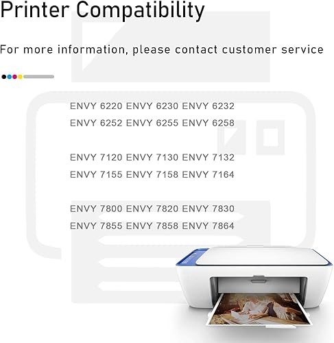 Miniatura 3 de Paquete combinado de cartuchos de tinta 64XL de repuesto para HP 64XL para Envy Photo 7858 7855 7120 7155 7158 7164 6255 6252 6232 Envy Inspire