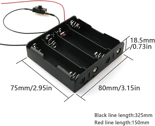 Miniatura 2 de ZRM&E 2 unids 4 Series Salida 14.8V 18650 Soporte de batería con interruptor y ranura de cables Caja de batería para Arduino Board Micro