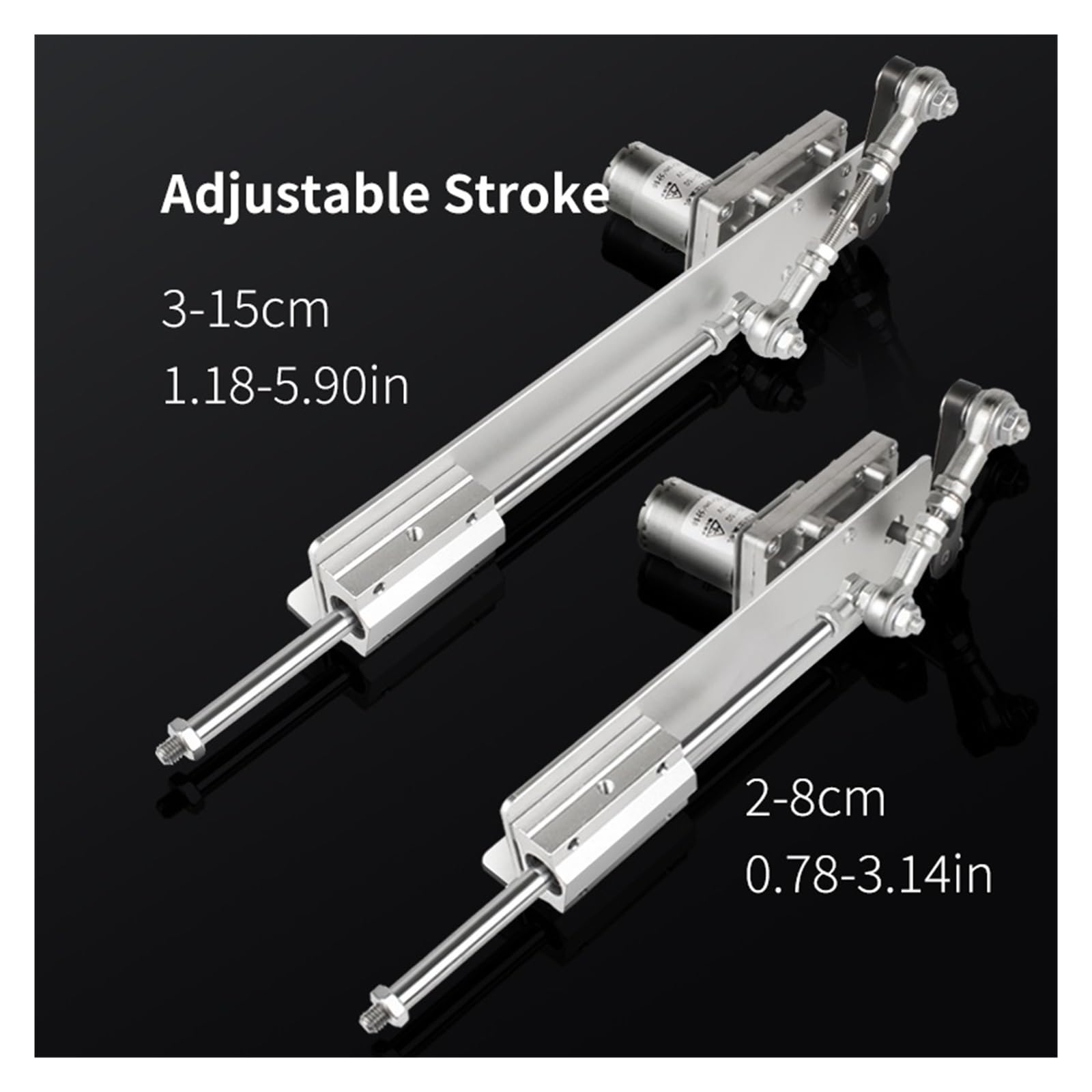 FAI DA TE Elettrico DC Attuatore Lineare Alternativo Telescopico Asta di Spinta 3-15 cm Corsa 2-8 Metal Gear Riduzione controllo della velocità del motore,Industriale e fai da te(2-8cm 90RPM,12V)