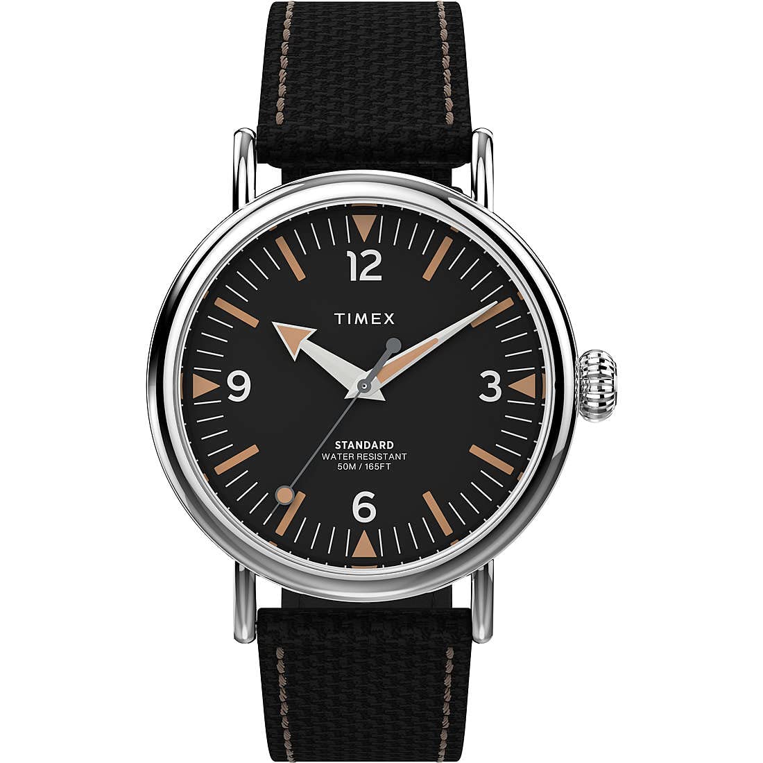 Timex Męski analogowy zegarek na rękę z paskiem materiałowym Standard Collection