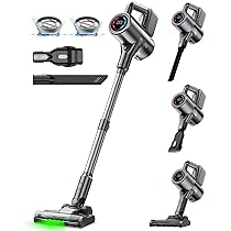 VersLife S7PRO Aspirapolvere senza fili, 500W, 40KPA Scopa Elettrica, fino a 45 minuti di autonomia, display LED e luci frontali verdi, aspirapolvere autoportante per pavimenti duri, tappeti