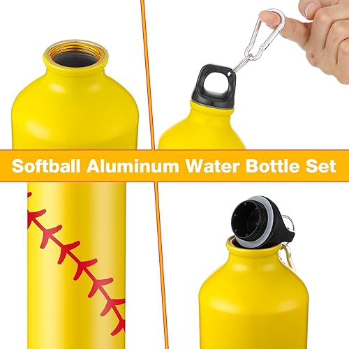 Miniatura 3 de Uiifan 12 botellas de agua de aluminio a prueba de fugas, botella de agua ligera para bicicleta, botella de agua reutilizable con hebilla de tapa