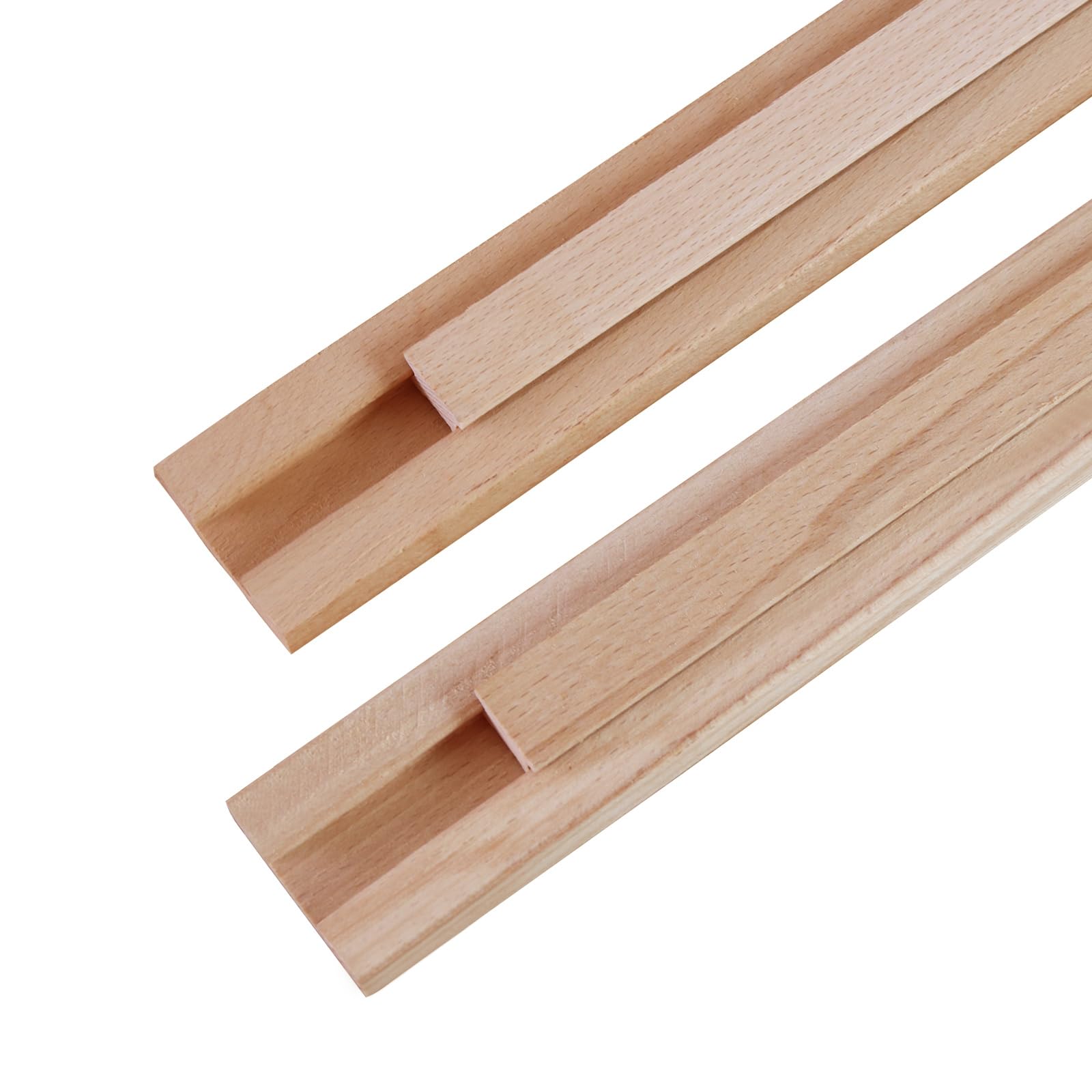 Wax Coated 16 Inches Wood Drawer Slide 2PCS, Classic