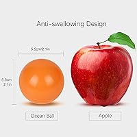 Vista 5 de Paquete de 50 bolas de bolas, 2.2 pulgadas/2.2 in, sin BPA, bolas de plástico a prueba de aplastamiento, sin ftalatos, juguetes para niños y niñas