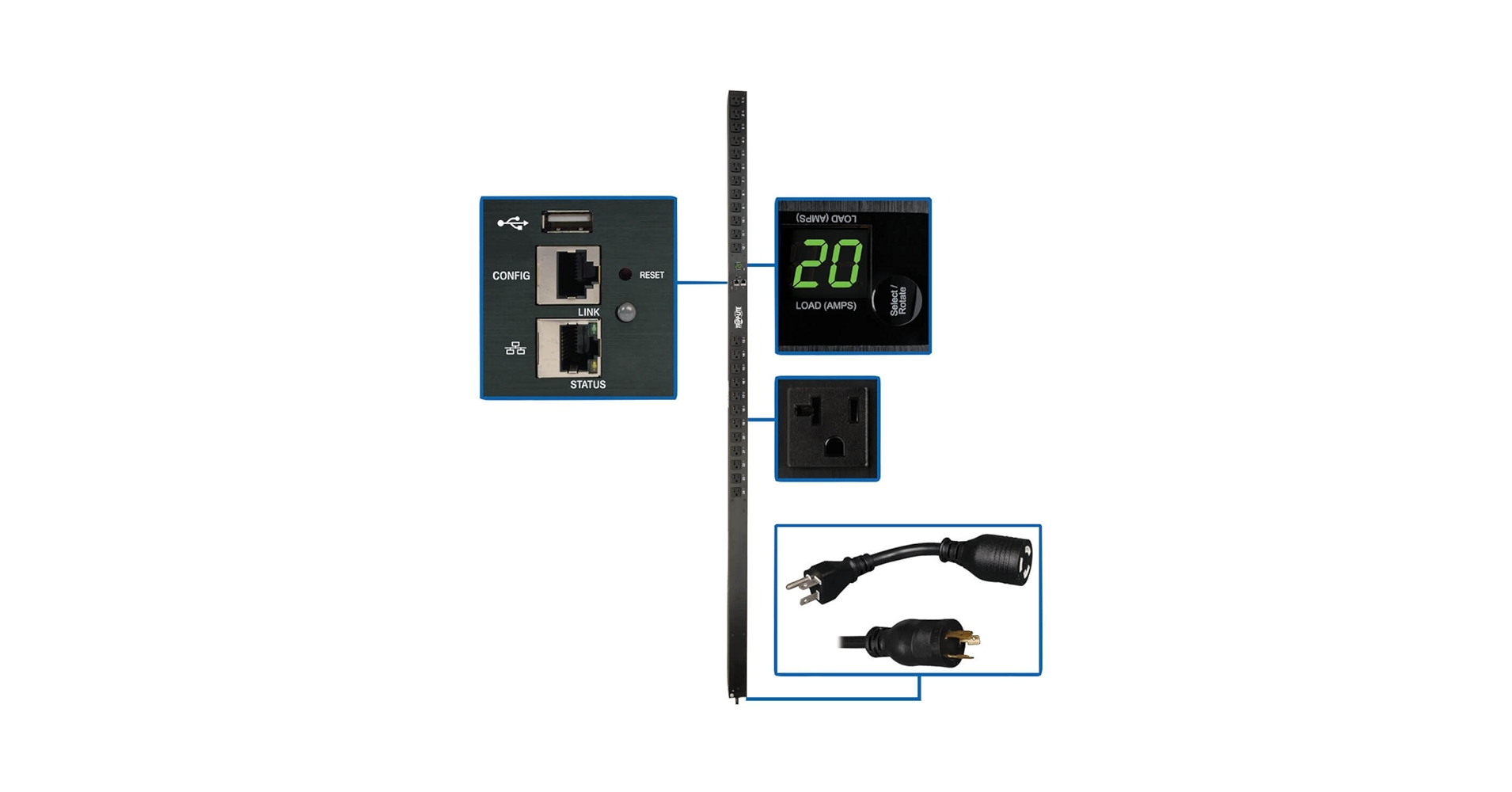 新品未使用　電源分配ユニット　Tripp Lite　Metered PDU Eaton Tripp Lite Series PDU Metered 208V / 240V 30A 16 C13