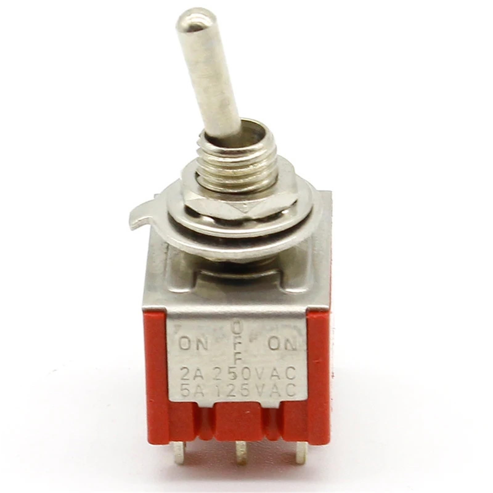 Interrupteur à bascule 3 positions pour double circuit AC 6A - 5