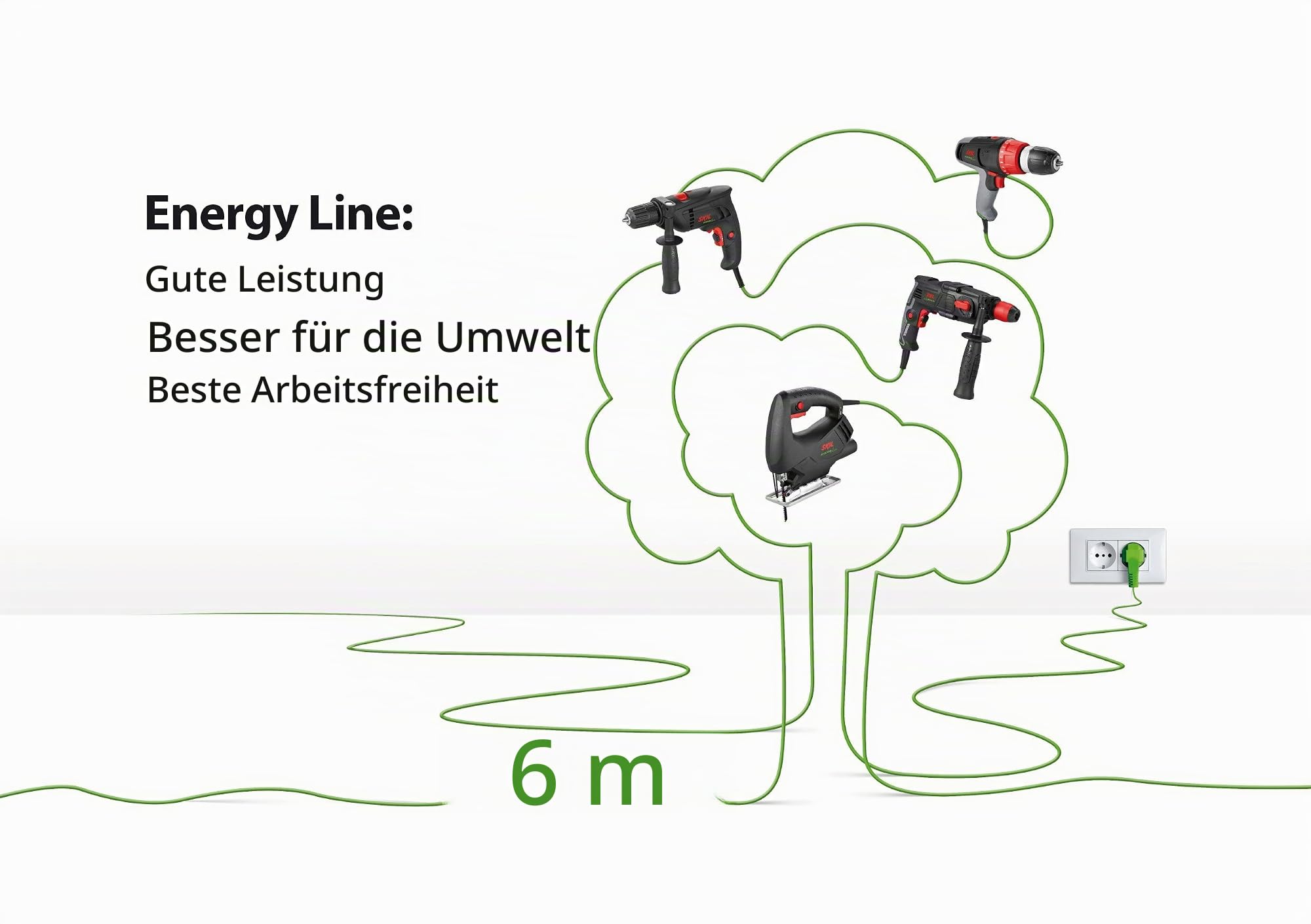 Skil 6221 AA Bohrschrauber Energy Line (kompakt, leicht und präzise, 20 Drehmomenteinstellungen; 0,9A, 1,2kg) F0156221AA