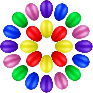 24 Pieces Musical Eggs Shakers, Plastic Egg Shakers