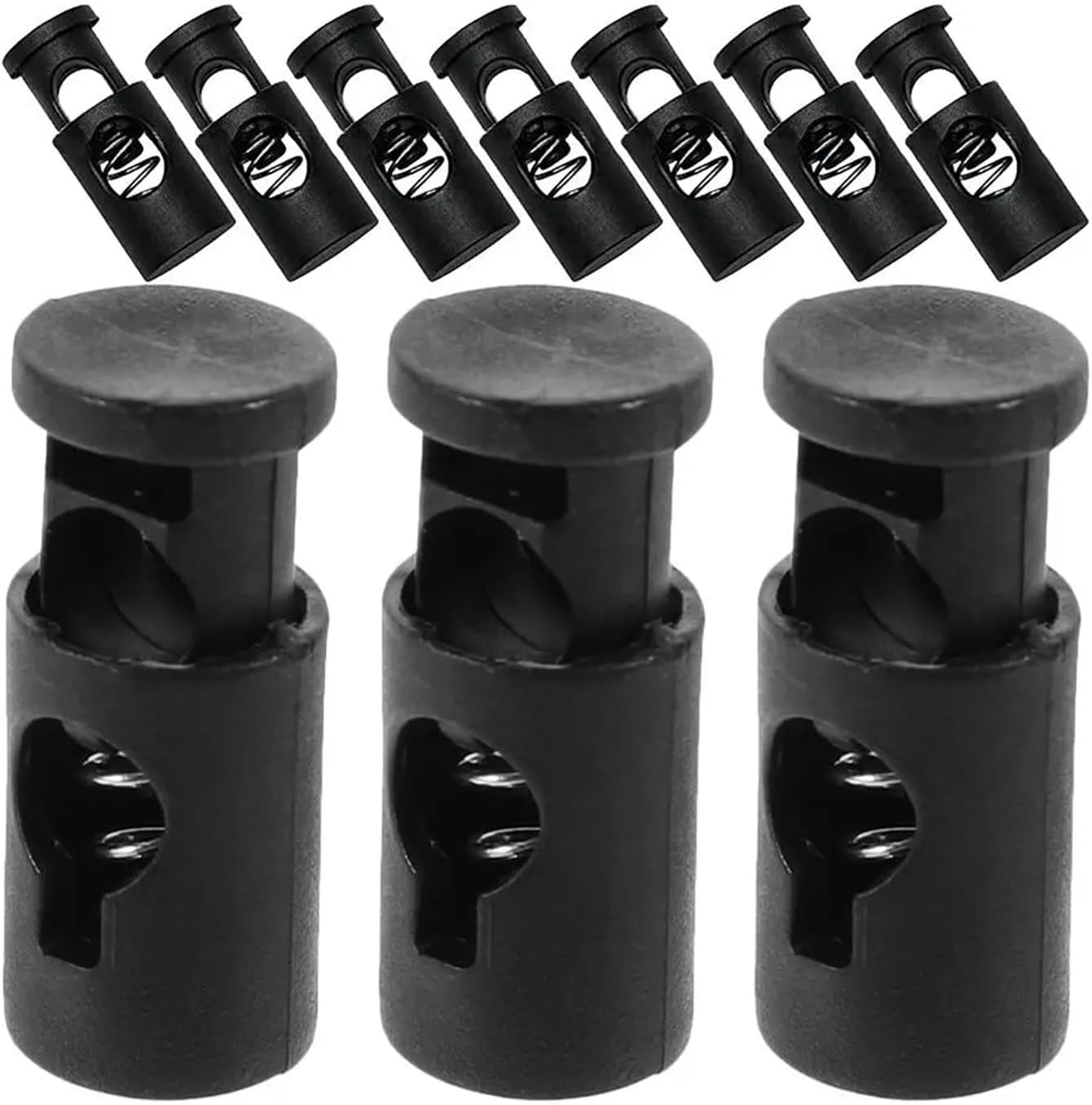 Spring Cord Locks 180pcs Windproof Spring Clips for Garden Flag Fixing Stoppers Accessories Anti-Wind Tool for Bags, Clothing