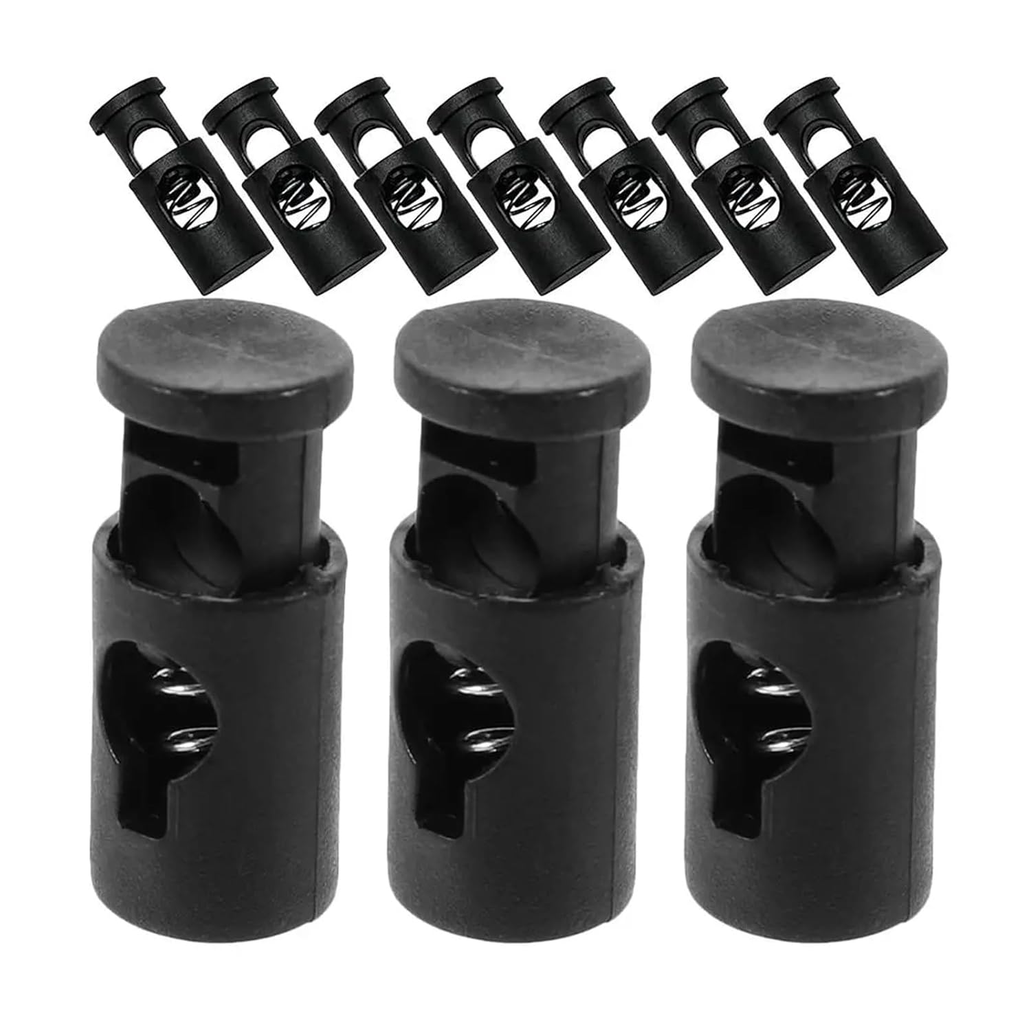 Spring Cord Lock 180pcs Windproof Spring Clips for Garden Flag Fixing Banner Stoppers Accessories Anti-Wind Tool for Drawstrings, Shoelaces, Paracord
