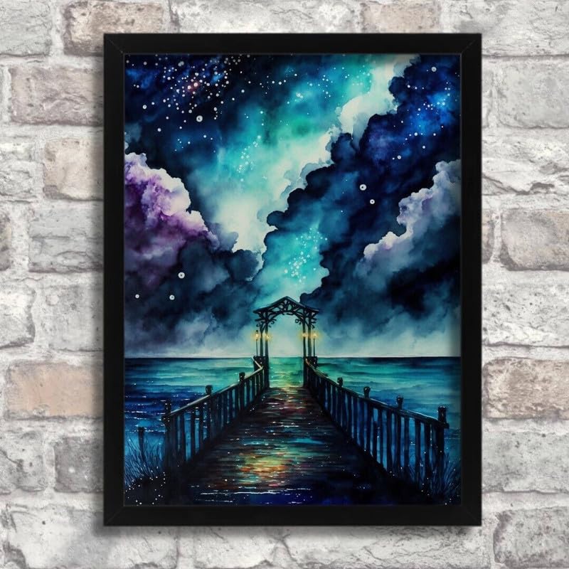 Tableau Starry Night haut de gamme toile canvas 30x40