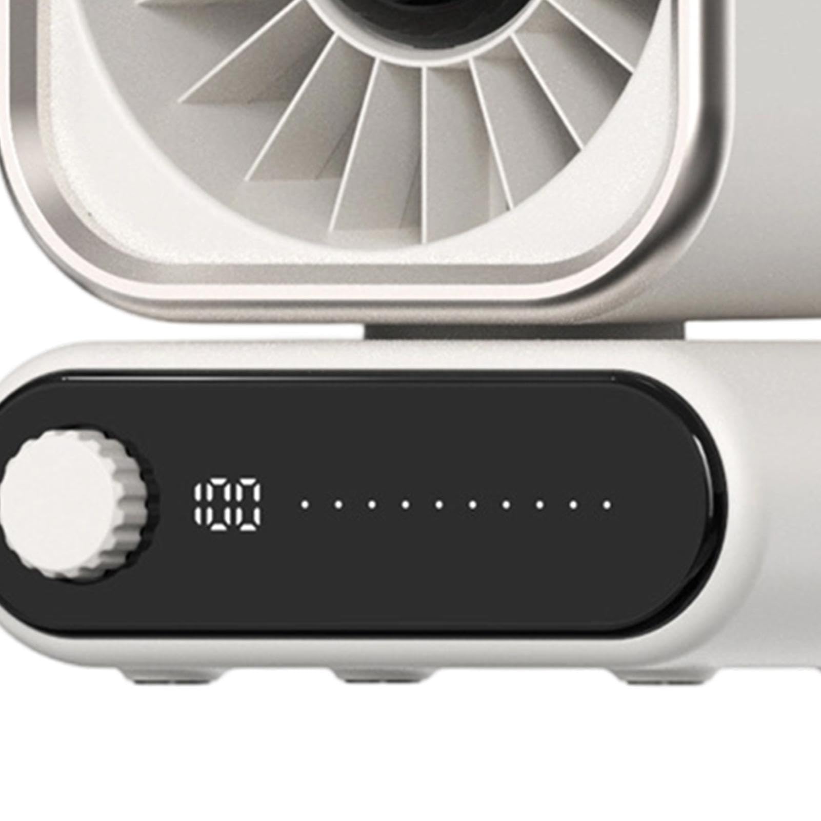 Ventilador de Mesa Cabezal Doble Con Pantalla Digital Y Ajuste Continuo | Ventilador Mesa Recargable Para Hogar Dormitorio Sala De Estar Residencia Aula Escuela Oficina Hotel
