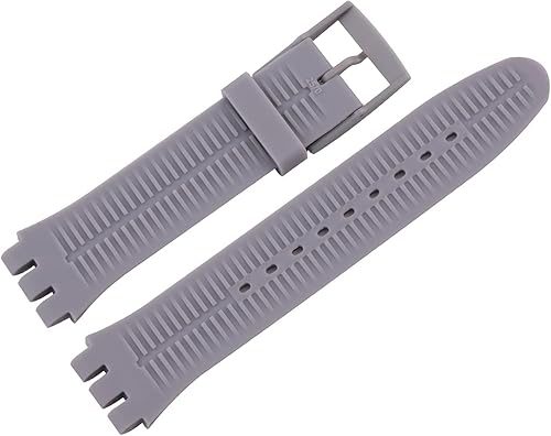 Miniatura 3 de MMBAY Correa de reloj de goma de 0.669 in y 0.748 in compatible con Swatch Watch Band Reemplazo impermeable pulsera de reloj de silicona para damas