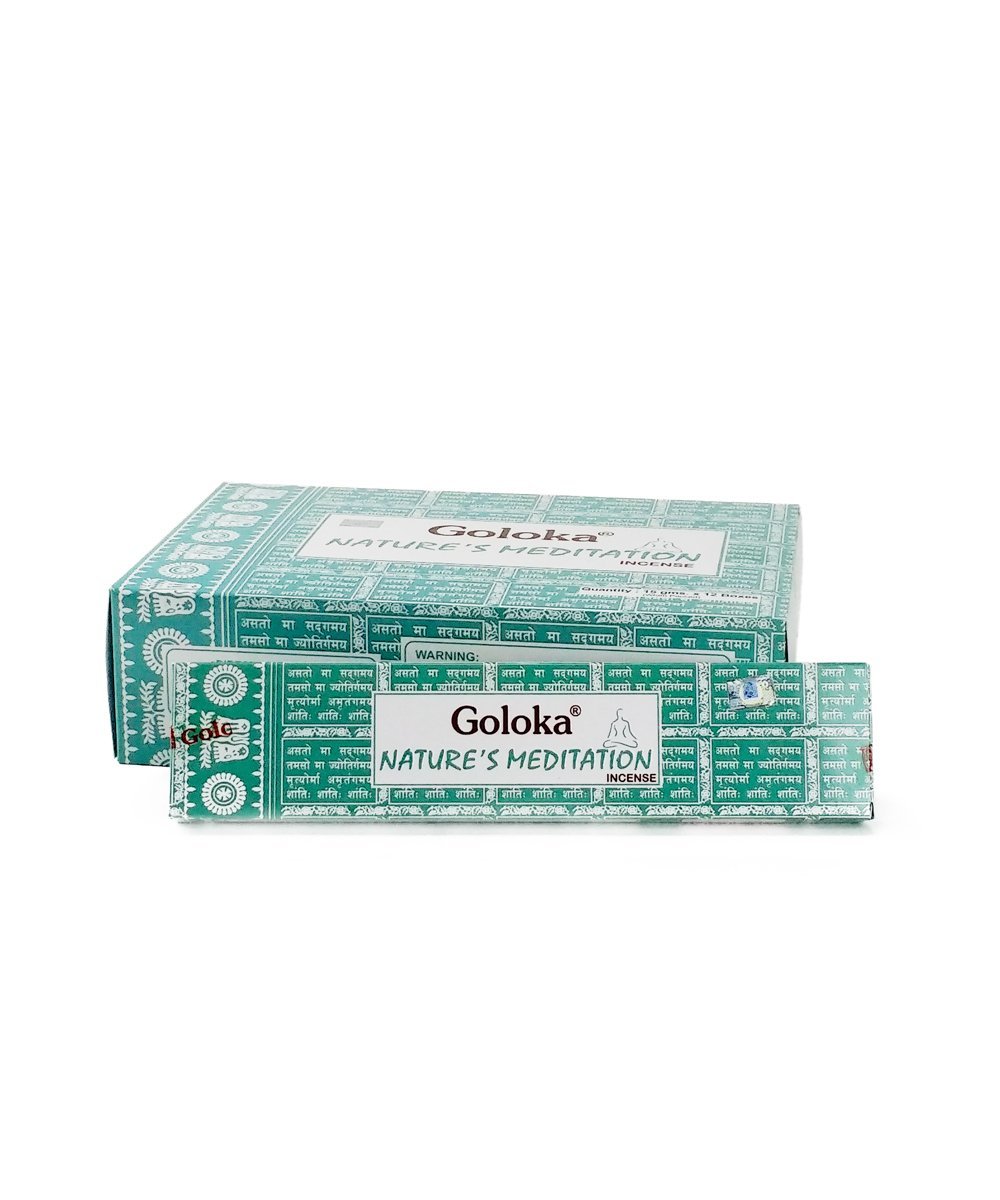 GOLOKANatures Meditation Incense, Box of 12 Piece
