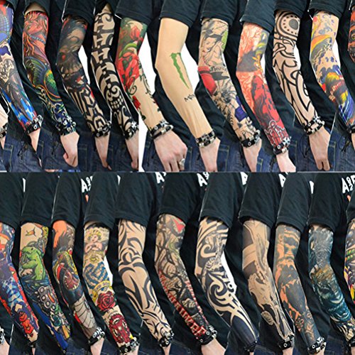 Odowalker Tattoo Sleeves Pack of 20 Arm Sleeve Cool Body Arts Fake Temporary