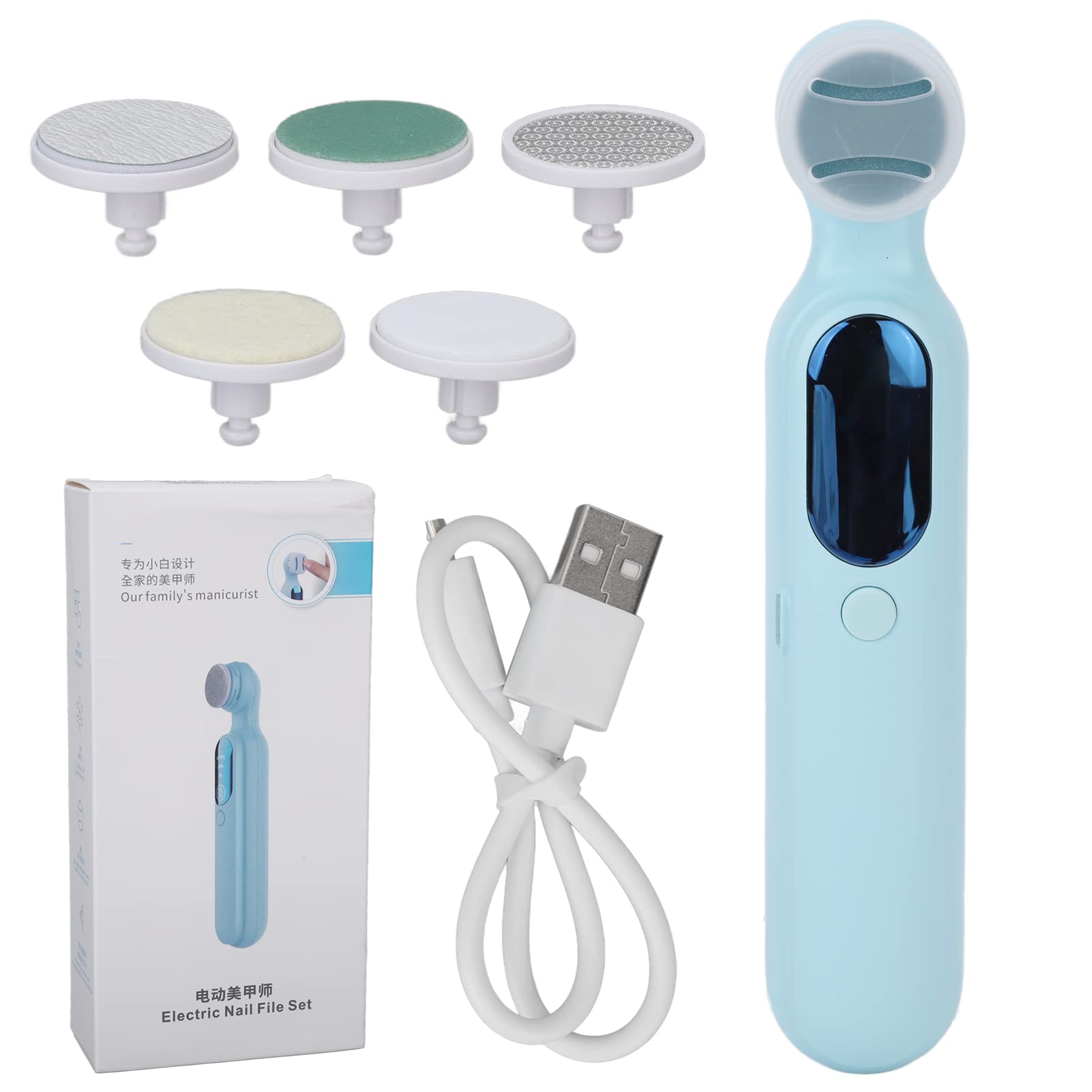 Baby Nail Trimmer Electric, podwójna pokrywka księżyca 3 tryby, domowe doładowalne narzędzia do paznokci narzędzia do urody Baby Paznokcie