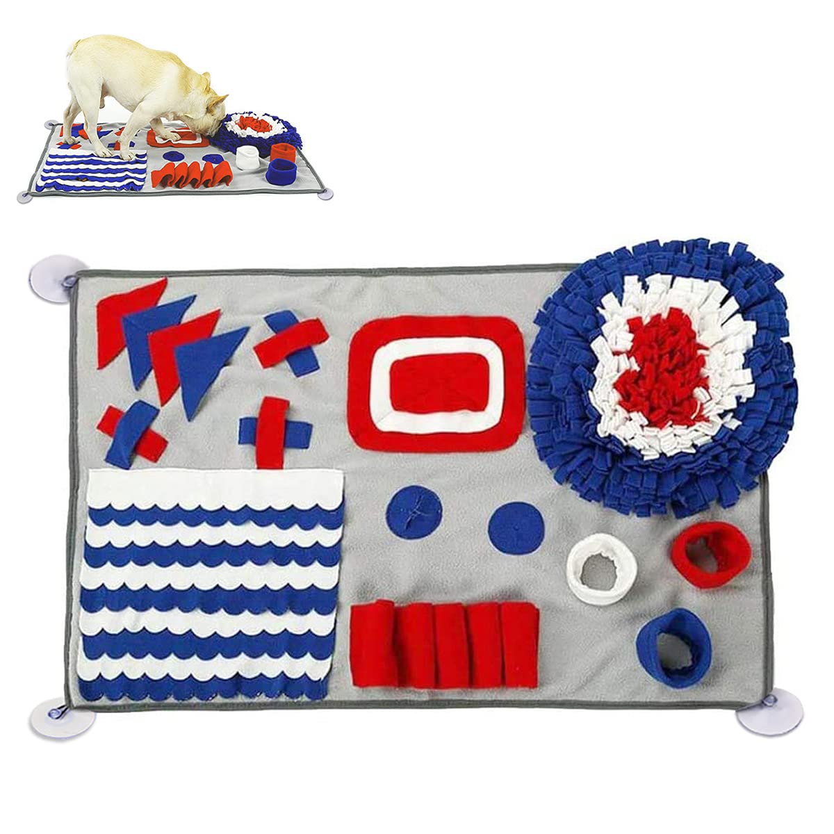 Snuffle Mat for Dogs, Feeding Mat Dog Training Mat, Snuffle Mat Dog Food Mat for Feeding Small Medium Large Dogs, Feed Game for Boredom (29.5 x 19.7in)