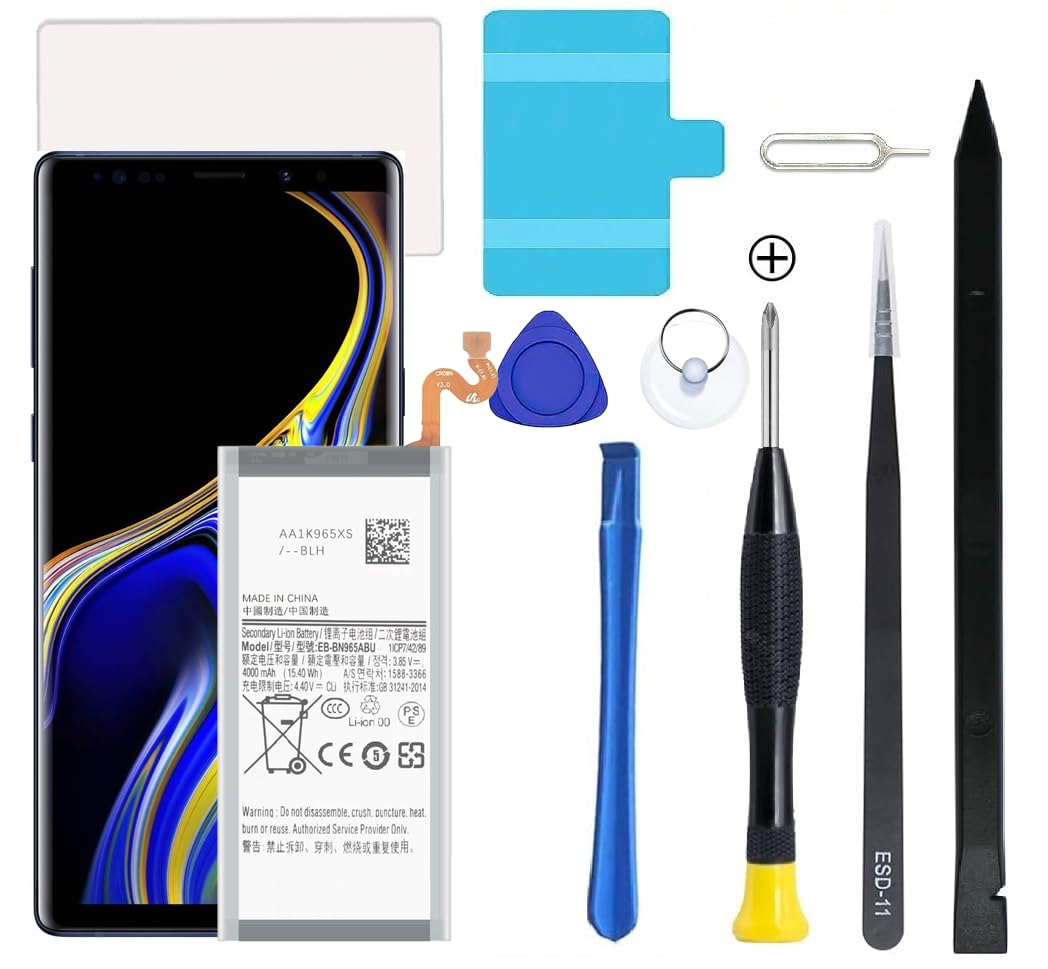 Galaxy Note 9 Battery, Battery Replacement for Samsung Galaxy Note 9,N9600 N960F SM-N960 N960V N960A N960T N960P N960U with Professional Repair Tool Kits