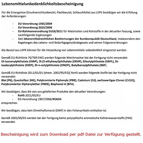 100 Stück Druckverschlussbeutel 40x60mm 4x6 cm 90my extra stark Zip Beutel mit Verschluss immer wieder verschließbar Plastiktüten Zipper baggys Tüten FBA-geeignet! WeltiesSmartTools