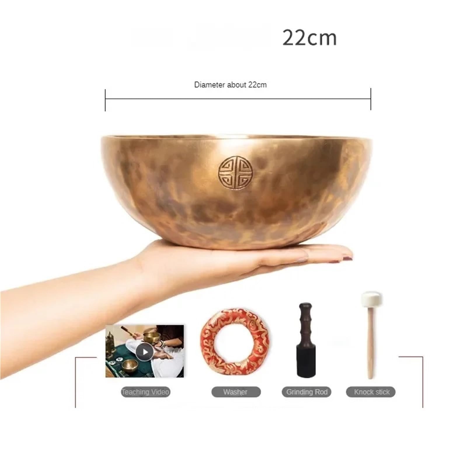 Set campane tibetane Suono Yoga Full Moon 10-30 cm(22CM)