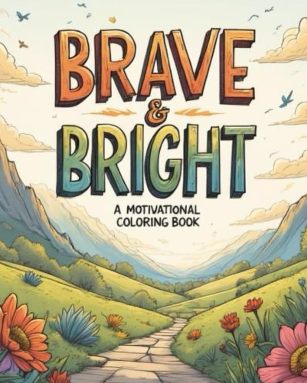 Brave & Bright: A Motivational Coloring Book - Powerful Words to Motivate Your Mind and Soothe Your Soul