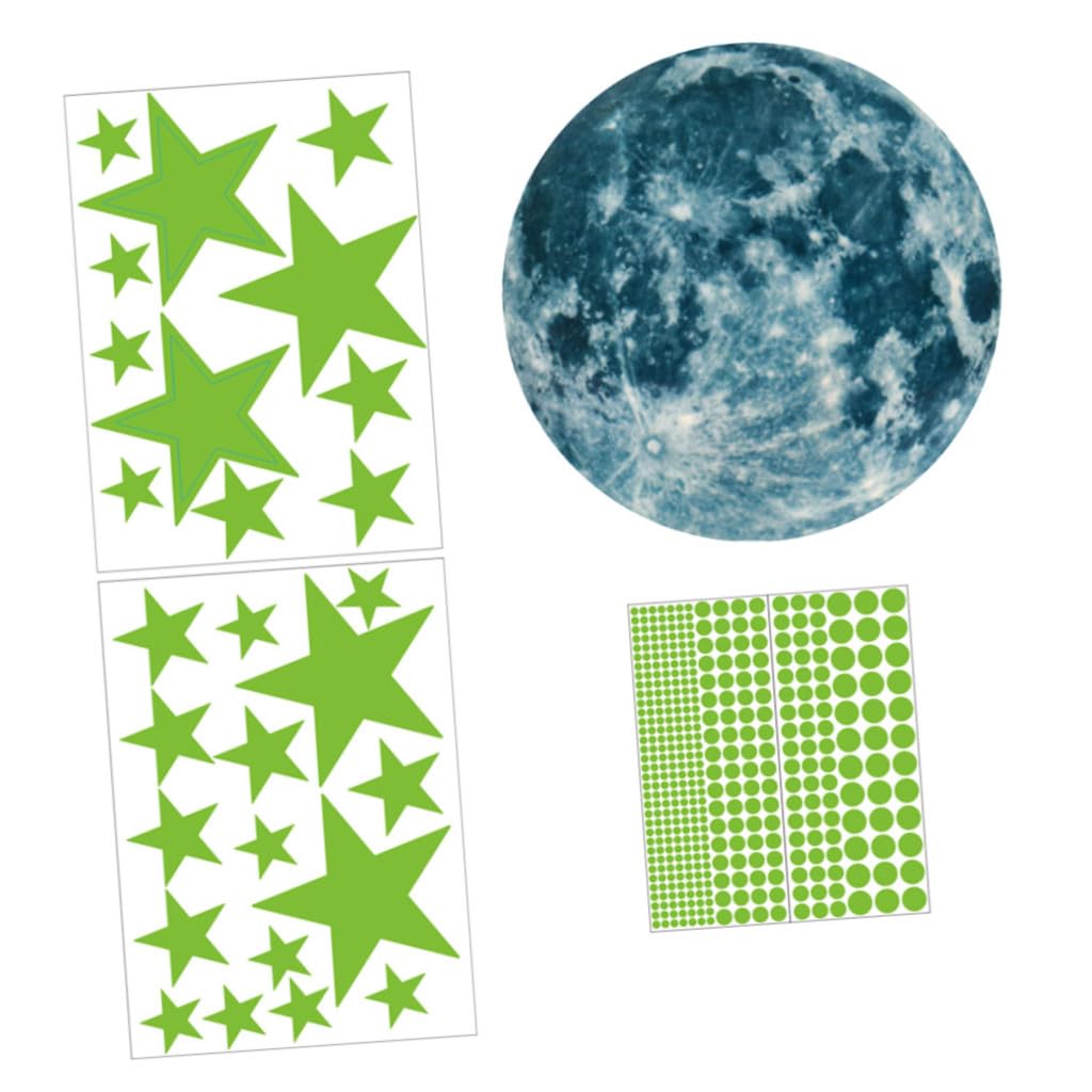 Alipis 3 Set Adesivo Luminoso Camera Da Letto Adesivo Luminoso Decalcomanie Della Parete Adesivi Rimovibili Decorativo Camera Del Capretto Bagliore Del Soffitto Stella