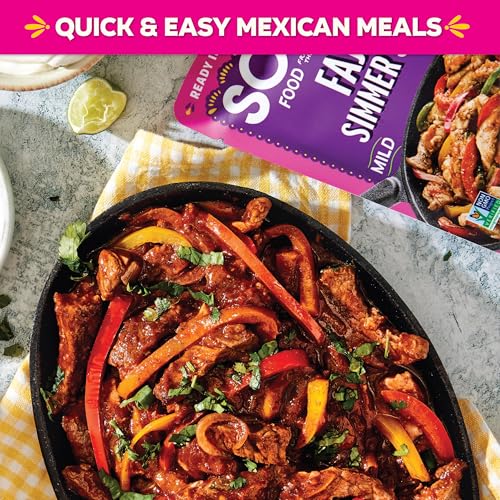 Image of Somos Fajita Simmer Sauce, Mild, Gluten Free & Non-GMO, 8 Ounce (Pack of 6)