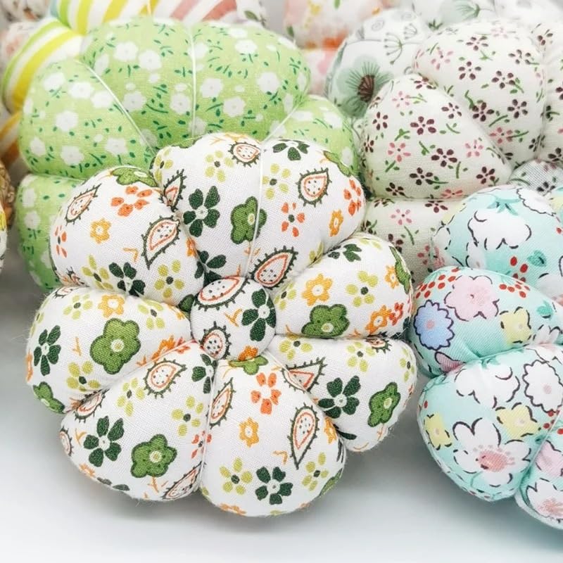 Pin de calabaza for cojín, herramienta alfiletero tela, almacenamiento agujas coser DIY, práctico accesorio costura con aguja muñeca impresa, 2 uds Para BisuteríA Bordado Y Bricolaj(002)