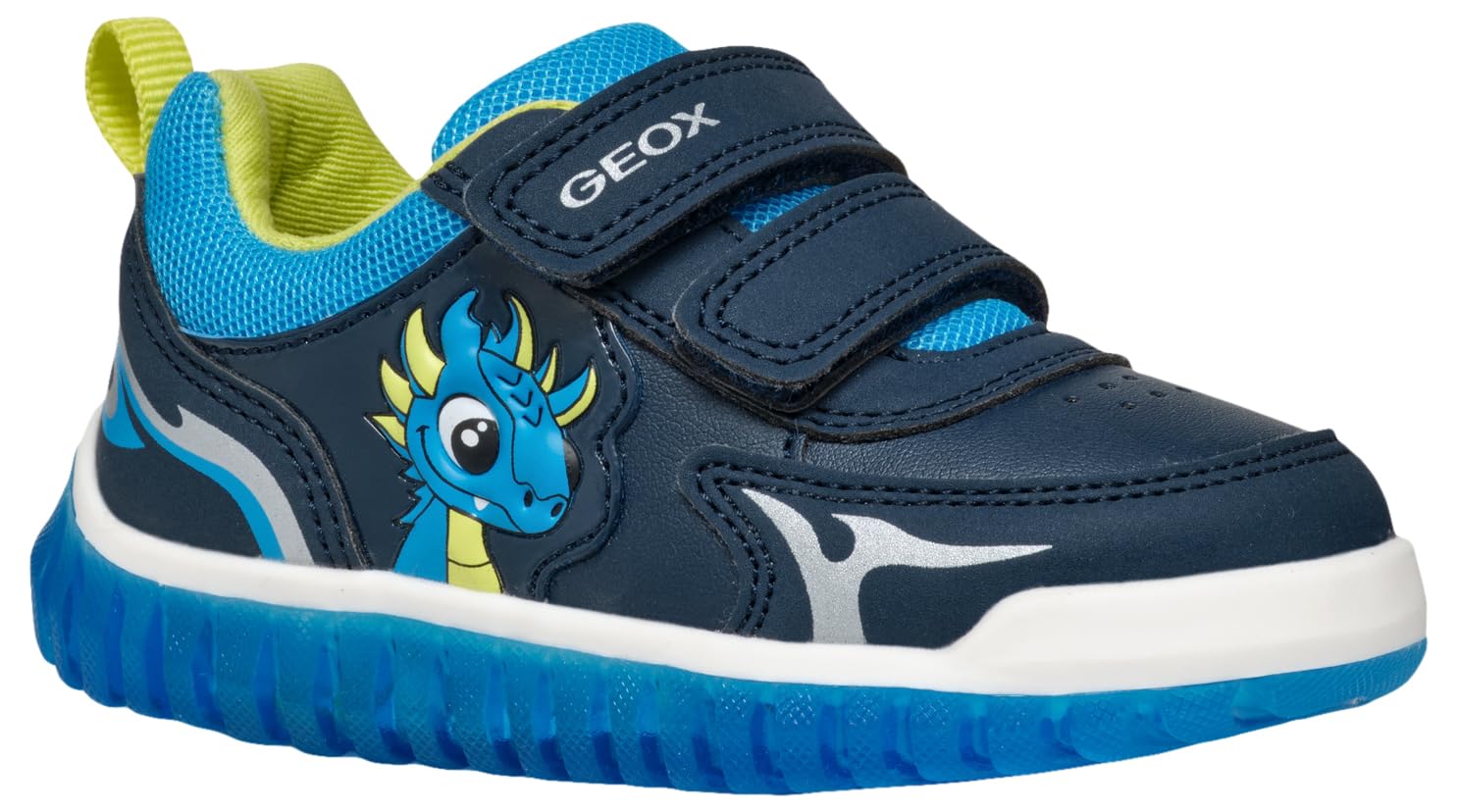 Geox Baby B LIGHTYLOO BOY A Sneaker, Navy/Bluette, 2 UK Child
