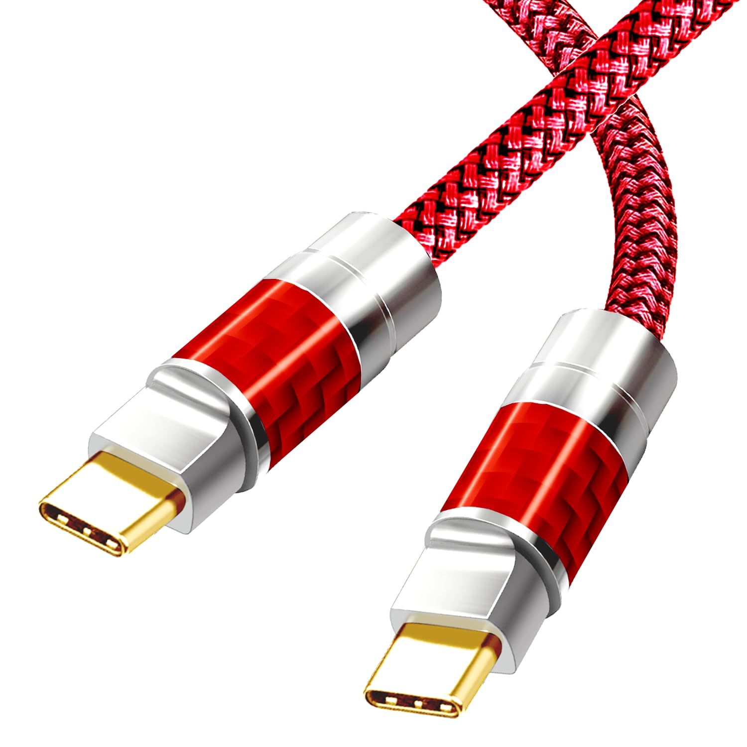 YOTETION Type C to C 30FT Cable, 4K60HZ GEN2x2(Data usb2.0),Type C Video Output from USB3.2/ USB4.0& Sync for Xreal MacBook Pro iPad Pro iPhone 15/16/