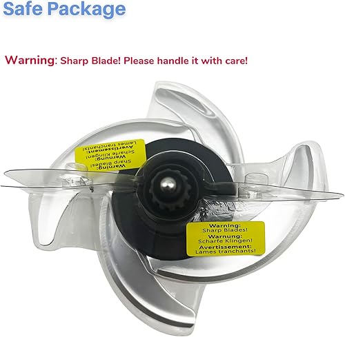 Miniatura 5 de Blender 4 cuchillas de repuesto para Ninja 64-oz 72-oz procesador de alimentos Bowl cuchilla de corte 319KKU770 se adapta a Ninja 8 tazas 9 tazas