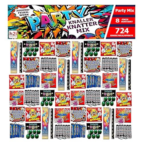 Set da 8 pezzi: dal giroscopio vorticoso e da crackling ball scoppiettante – corde e mini racher – classici come piselli e candele, il nostro set contiene 8 diversi effetti.