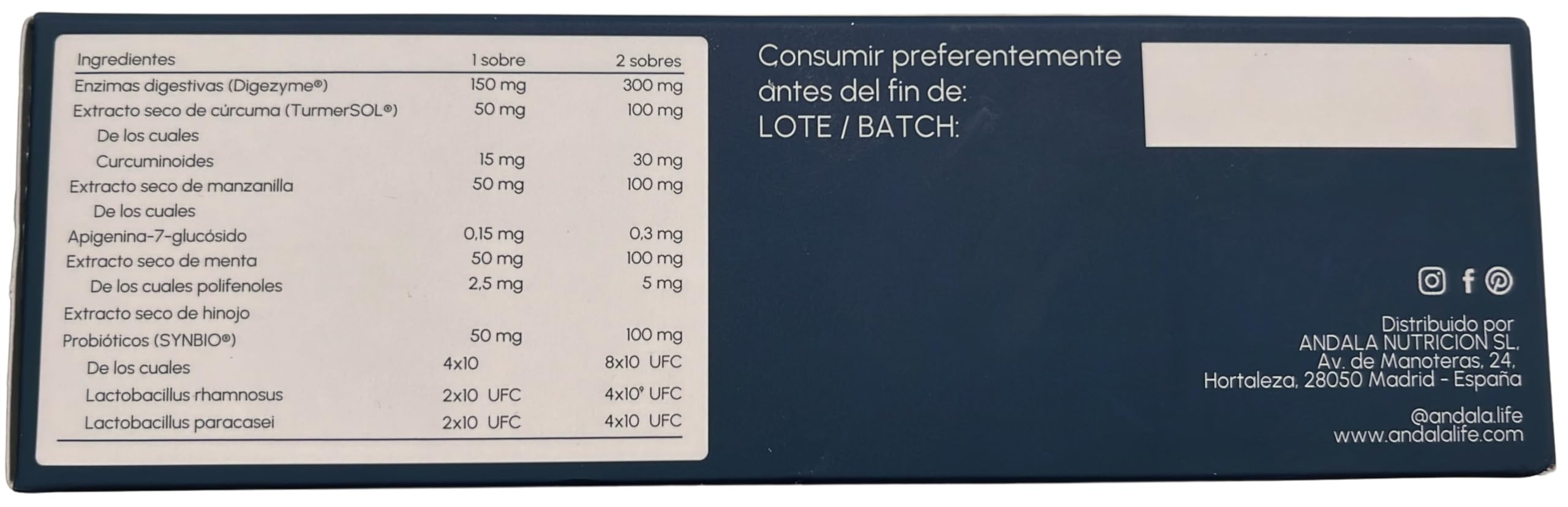 DeBloat - Digezyme Enzimas Digestivas con Probioticos Synbio Alivian Gases e Hinchazon Adultos y Mejoran la Digestion - Curcuma, Manzanilla, Menta e Hinojo - 30 Sobres