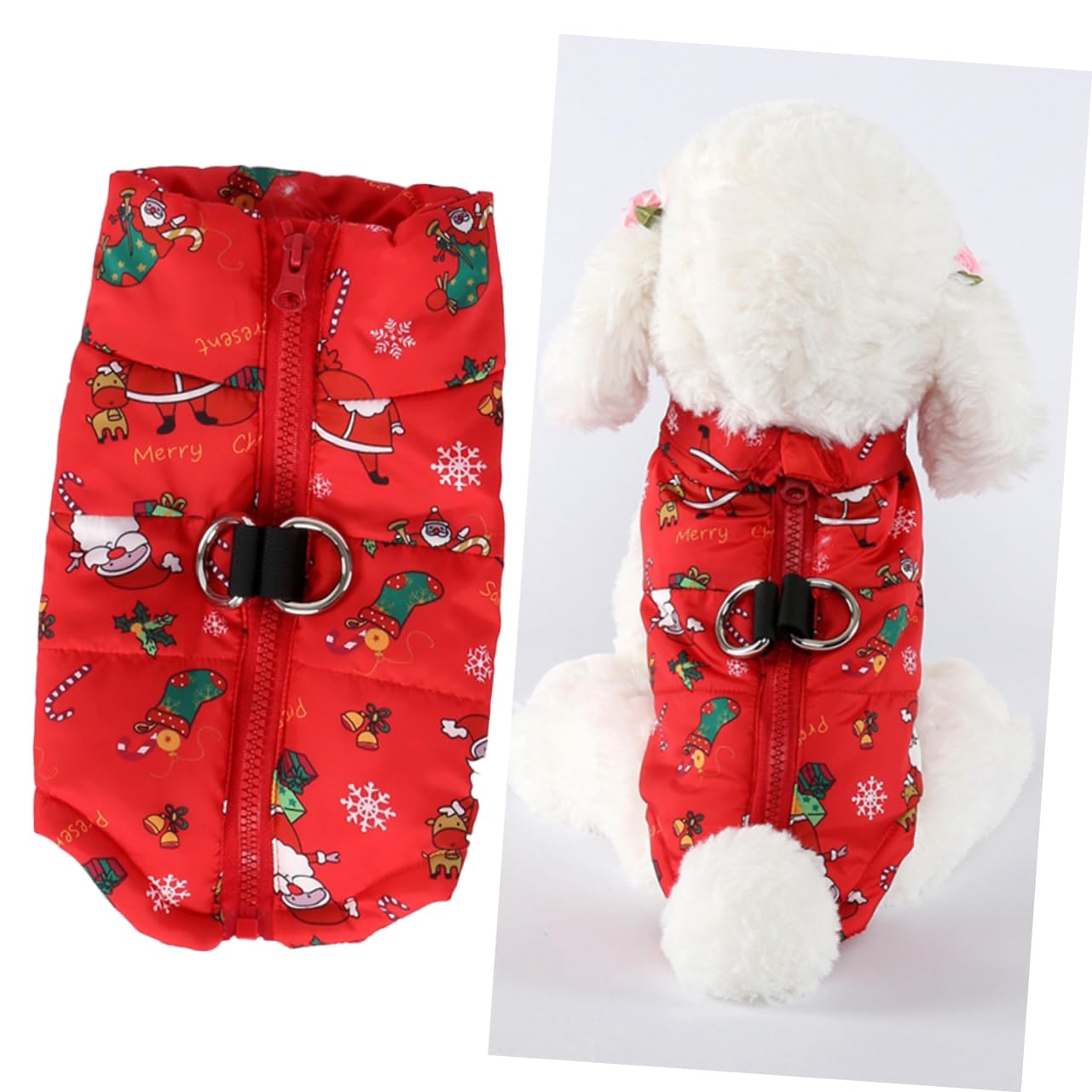 ABOOFAN 3 Piezas Abrigos de Perro de Navidad Chaleco de Invierno para Mascotas Ropa al Aire Chaleco de Algodon Abrigo de Perro protección contra la Nieve Chaqueta Abrigo de algodón