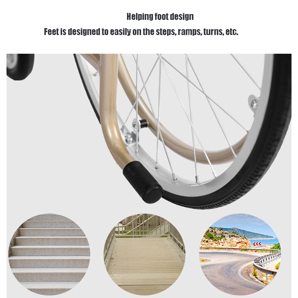 Sillas de Ruedas de Aluminio para aviación, sillas de Ruedas autopropulsadas, seguras y Plegables, Scooter de Viaje Ultraligero
