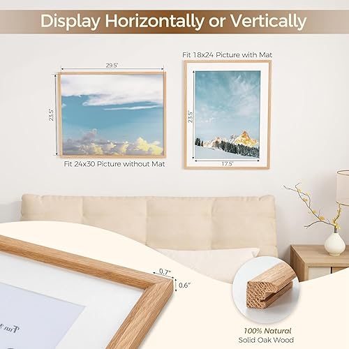 Miniatura 290 de Fun Memories Portarretratos de metal de 16 x 20 pulgadas con paspartú de 11 x 14 pulgadas, acabado de aluminio cepillado, parte delantera de vidrio