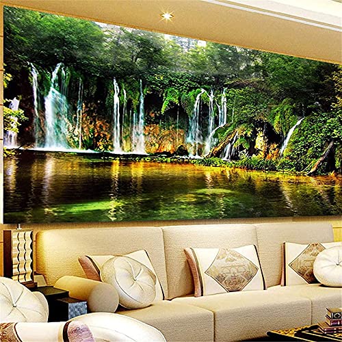 Broderie diamant cascade de la forêt de grande taille pour une décoration haut de gamme