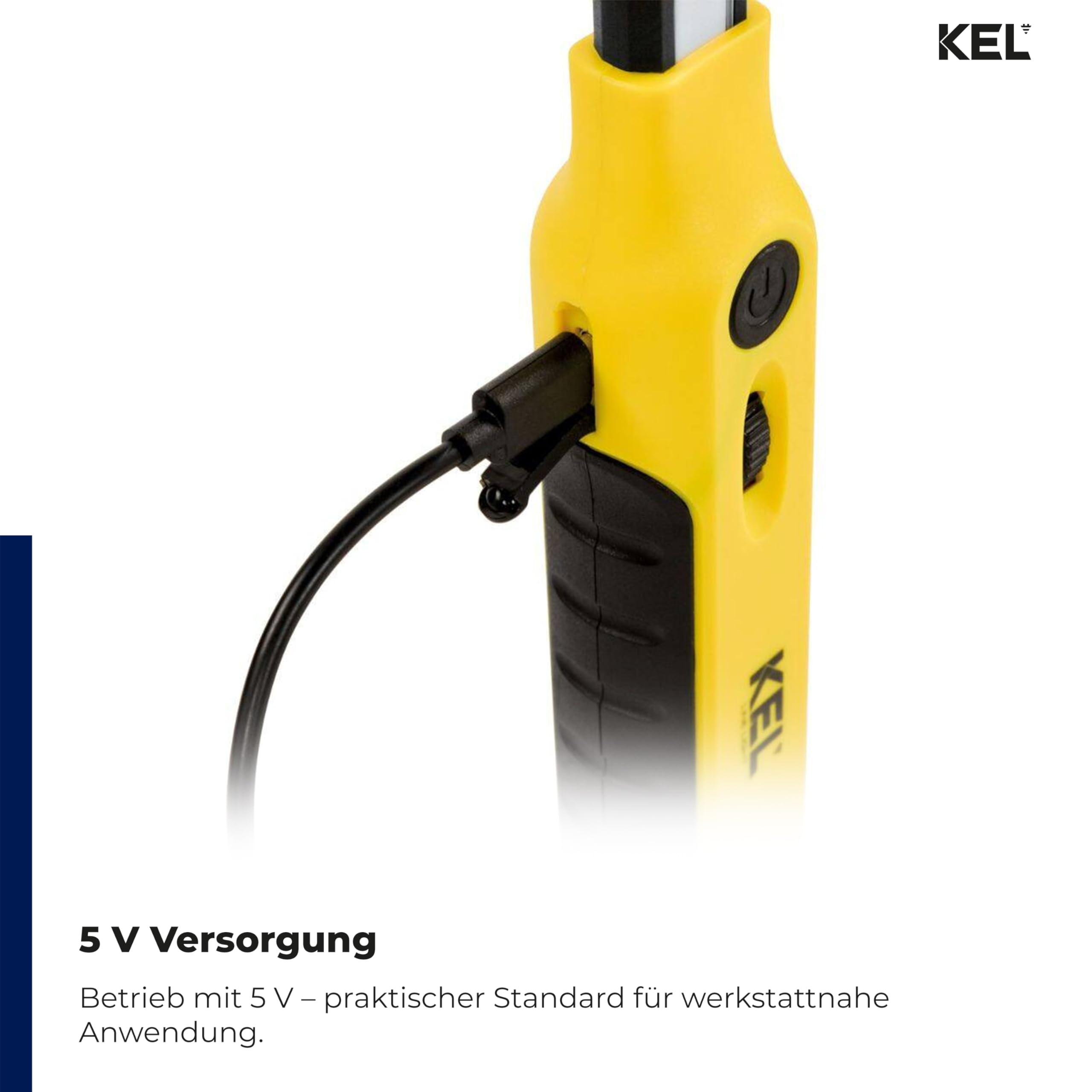 KEL LIGHT - Lámpara de taller (1000 lúmenes, LED, 6500 K, color negro y amarillo)