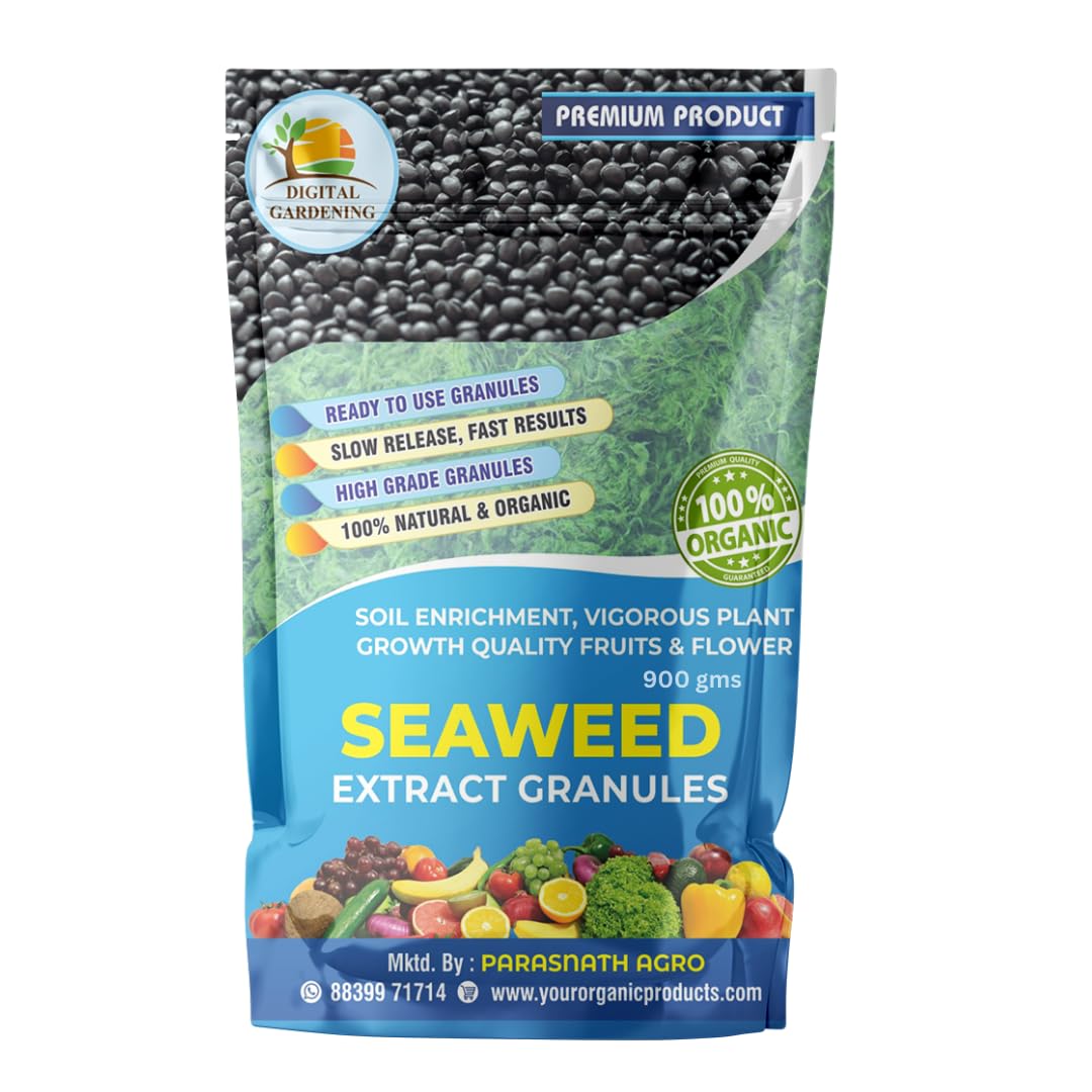 Digital Gardening Organic Seaweed Granule Fertilizer | All Purpose Plant Food Granules for Plant Food, Vegan Organic Plant Fertiliser (900gms) (B0D9TJ43JS) Amazon Price History, Amazon Price Tracker