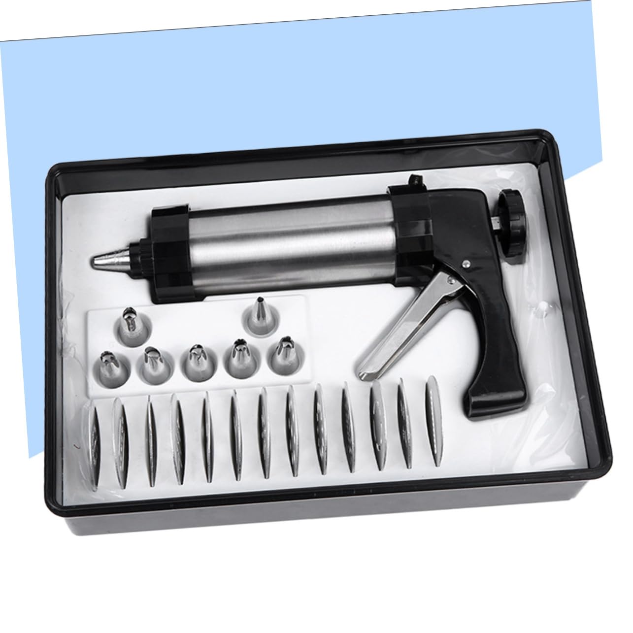 IMIKEYA Presse à Biscuits et Base Antidérapante 21 Pièces avec 13 Disques et 7 Douilles Manche Ergonomique pour Décorer Cupcakes et Fabriquer Biscuits