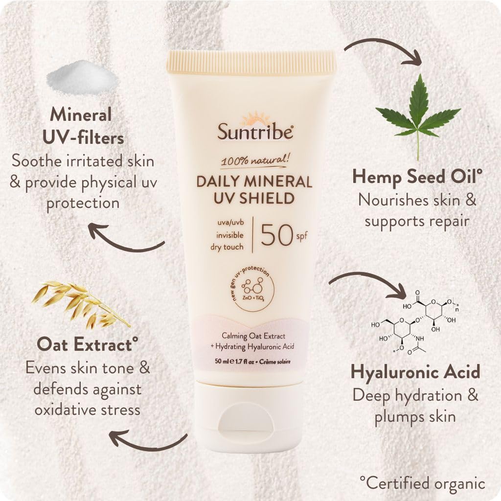 Suntribe Crema Solare Minerale SPF 50 Dry Touch 50 ml